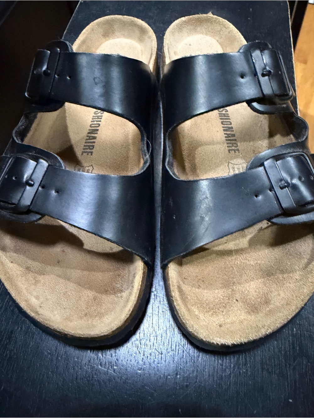 Black Double-strap Women’s Sandals - Comfort Footbed